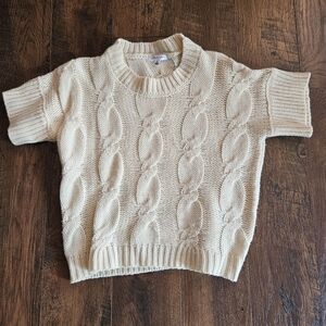 Women's Cream Cable Knit Sweater